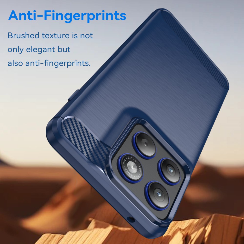 Motorola Edge 70 Hoesje Geborsteld TPU Flexibele Back Cover Blauw afbeelding 2