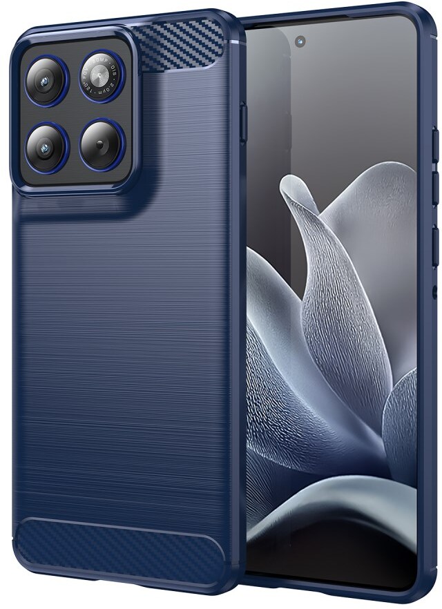 Motorola Edge 70 Hoesje Geborsteld TPU Flexibele Back Cover Blauw afbeelding 1