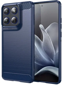 Motorola Edge 70 Hoesje Geborsteld TPU Flexibele Back Cover Blauw