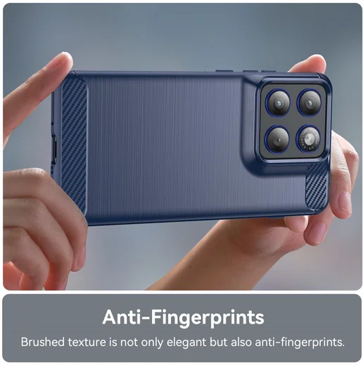 Motorola Edge 70 Hoesje Geborsteld TPU Flexibele Back Cover Blauw afbeelding 5