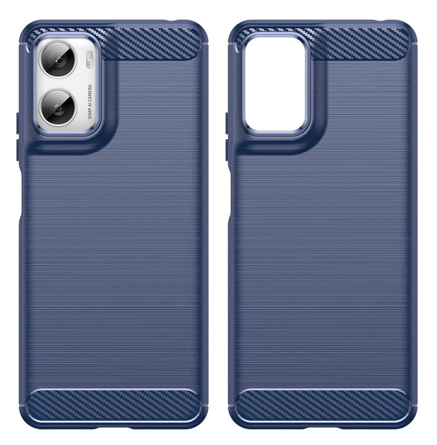Motorola Moto G06 (Power) Hoesje Geborsteld TPU Flexibele Back Cover Blauw afbeelding 8