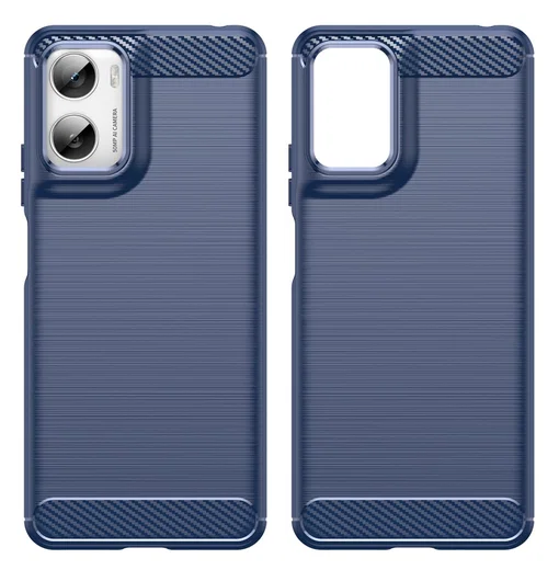 Motorola Moto G06 (Power) Hoesje Geborsteld TPU Flexibele Back Cover Blauw afbeelding 8