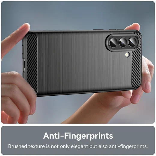 Samsung Galaxy A57 Hoesje Geborsteld TPU Flexibele Back Cover Zwart afbeelding 7