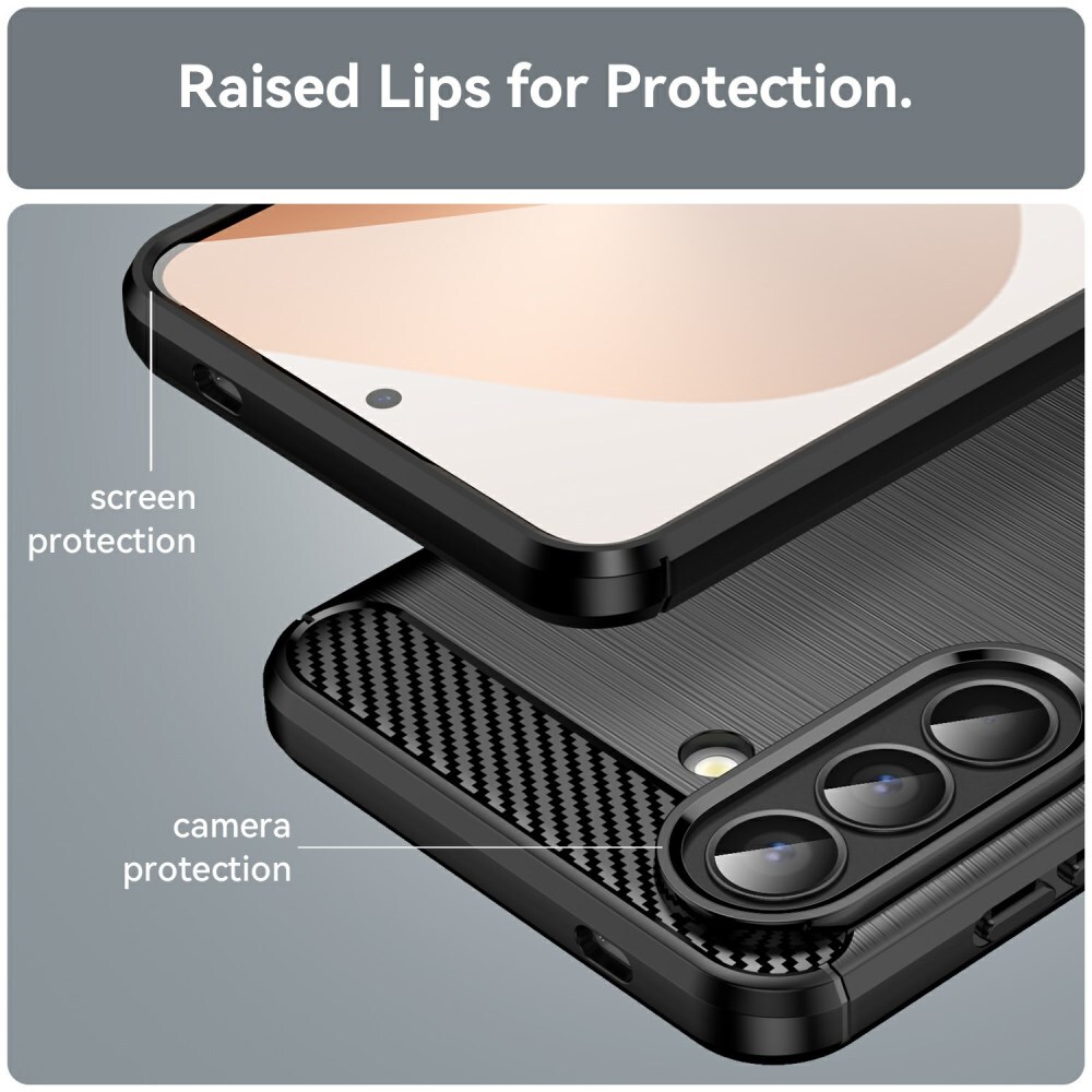 Samsung Galaxy A57 Hoesje Geborsteld TPU Flexibele Back Cover Zwart afbeelding 9