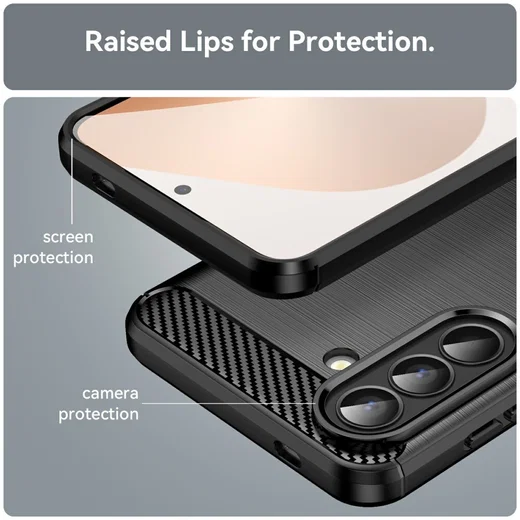 Samsung Galaxy A57 Hoesje Geborsteld TPU Flexibele Back Cover Zwart afbeelding 9
