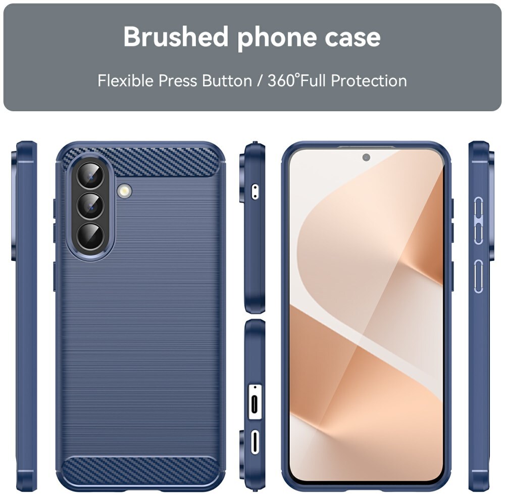 Samsung Galaxy A57 Hoesje Geborsteld TPU Flexibele Back Cover Blauw afbeelding 10