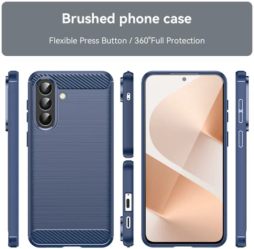 Samsung Galaxy A57 Hoesje Geborsteld TPU Flexibele Back Cover Blauw afbeelding 10