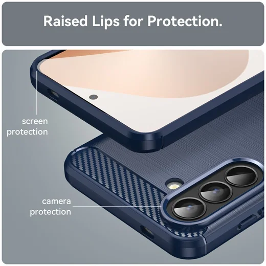 Samsung Galaxy A57 Hoesje Geborsteld TPU Flexibele Back Cover Blauw afbeelding 9