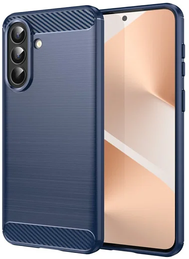 Samsung Galaxy A57 Hoesje Geborsteld TPU Flexibele Back Cover Blauw afbeelding 1