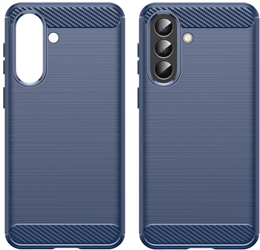 Samsung Galaxy A57 Hoesje Geborsteld TPU Flexibele Back Cover Blauw afbeelding 7