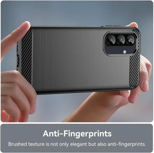 Samsung Galaxy A37 Hoesje Geborsteld TPU Flexibele Back Cover Zwart afbeelding 8