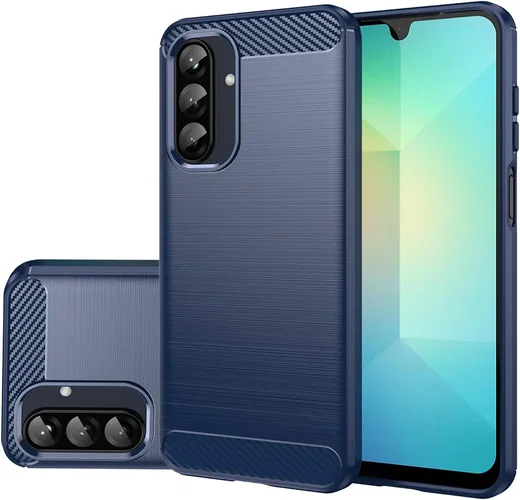 Samsung Galaxy A37 Hoesje Geborsteld TPU Flexibele Back Cover Blauw afbeelding 1
