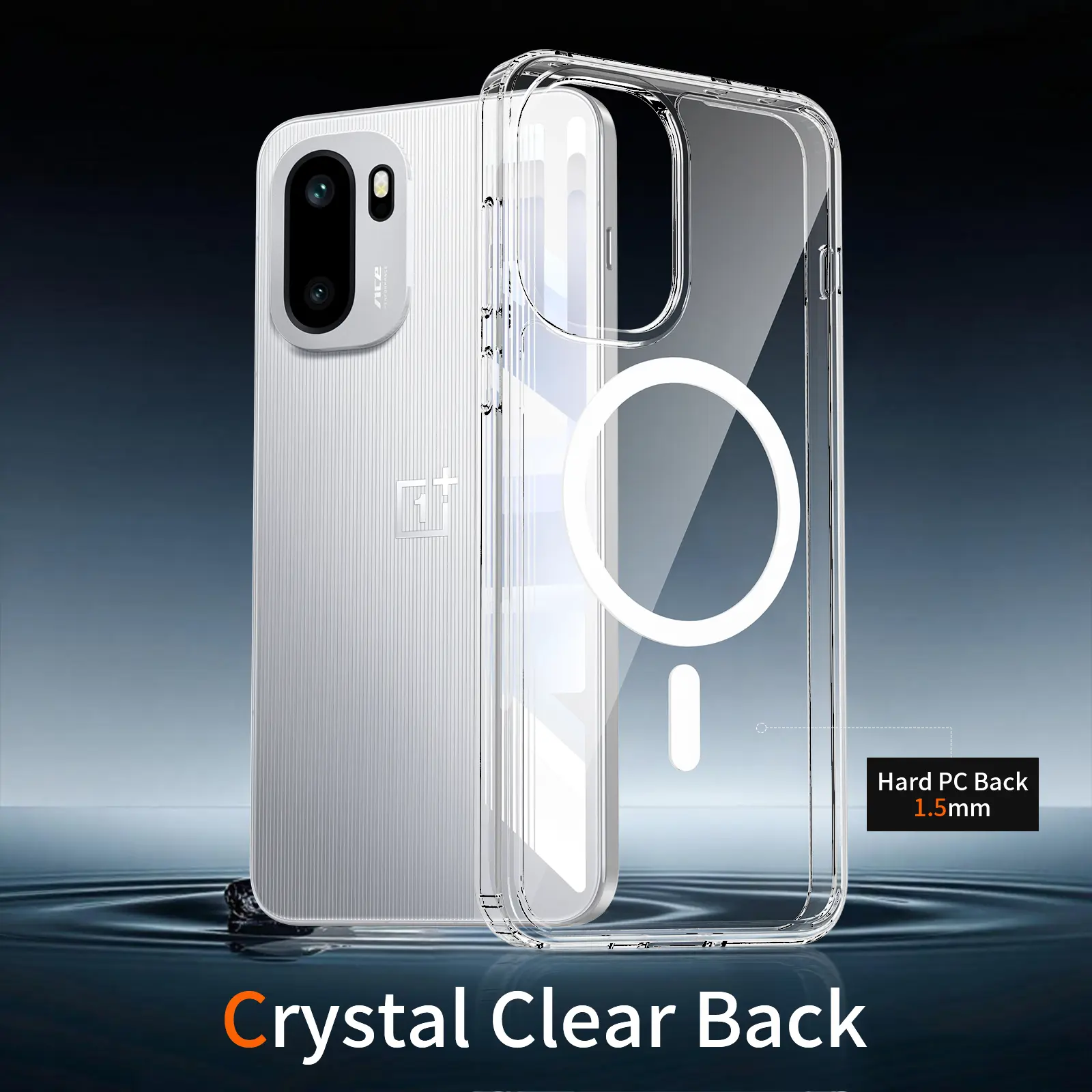 OnePlus 15R Hoesje Hard Back Cover met MagSafe Transparant afbeelding 5