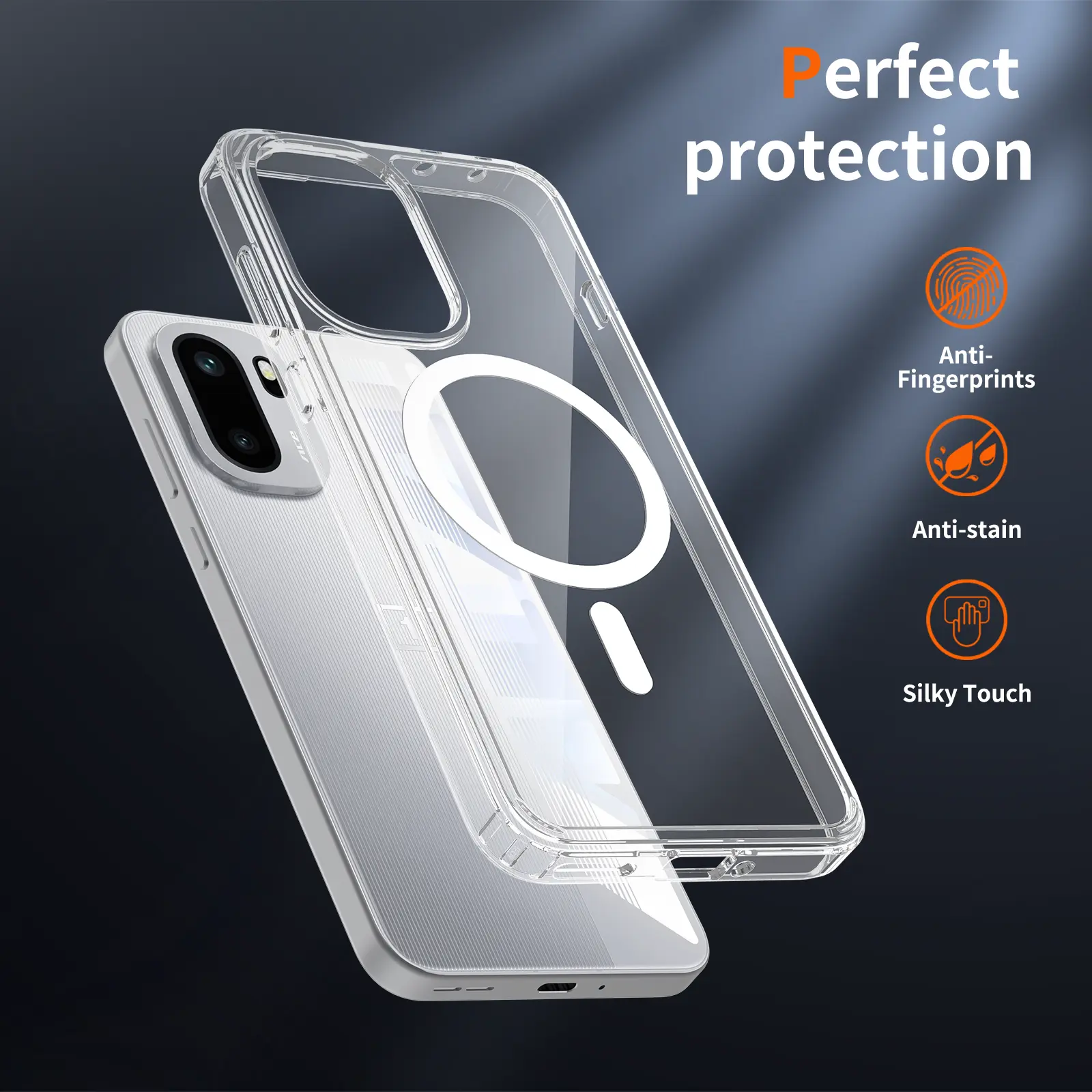 OnePlus 15R Hoesje Hard Back Cover met MagSafe Transparant afbeelding 2