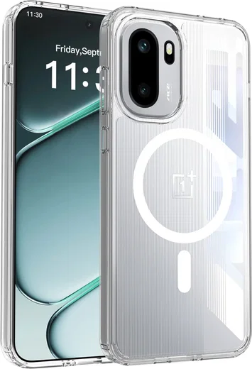 OnePlus 15R Hoesje Hard Back Cover met MagSafe Transparant afbeelding 1