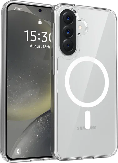 Samsung Galaxy A57 Hoesje Hard Back Cover met MagSafe Transparant afbeelding 1