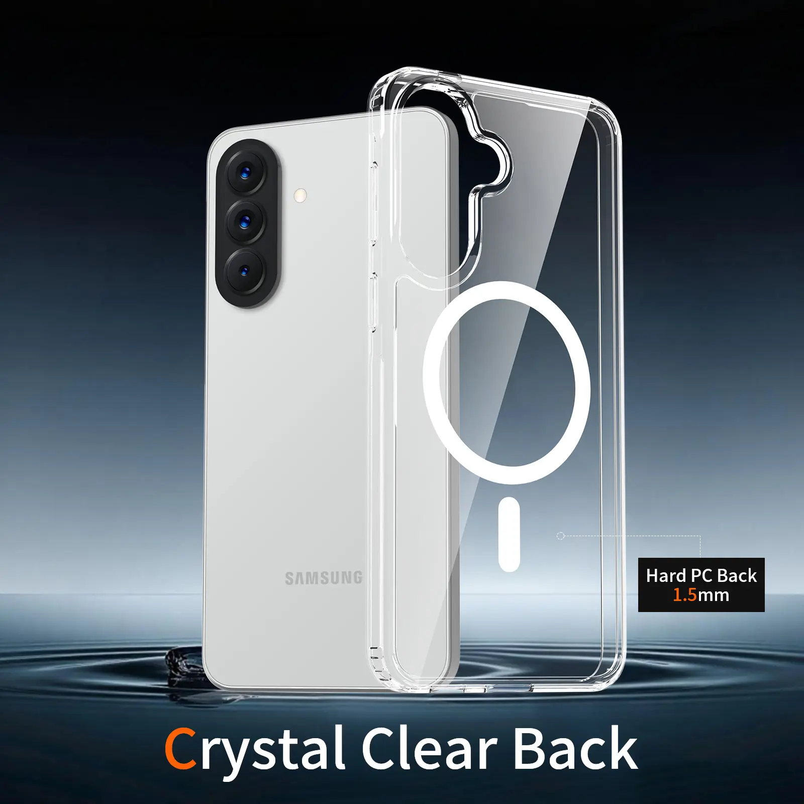 Samsung Galaxy A57 Hoesje Hard Back Cover met MagSafe Transparant afbeelding 2