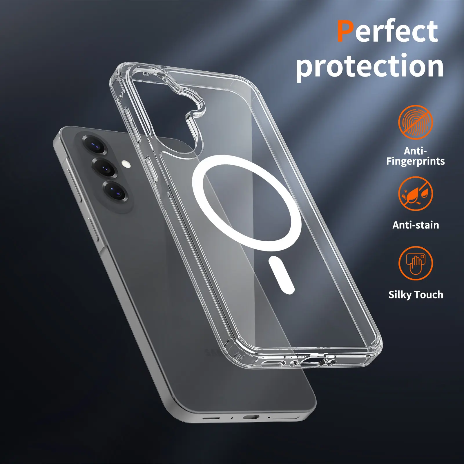 Samsung Galaxy A37 Hoesje Hard Back Cover met MagSafe Transparant afbeelding 5