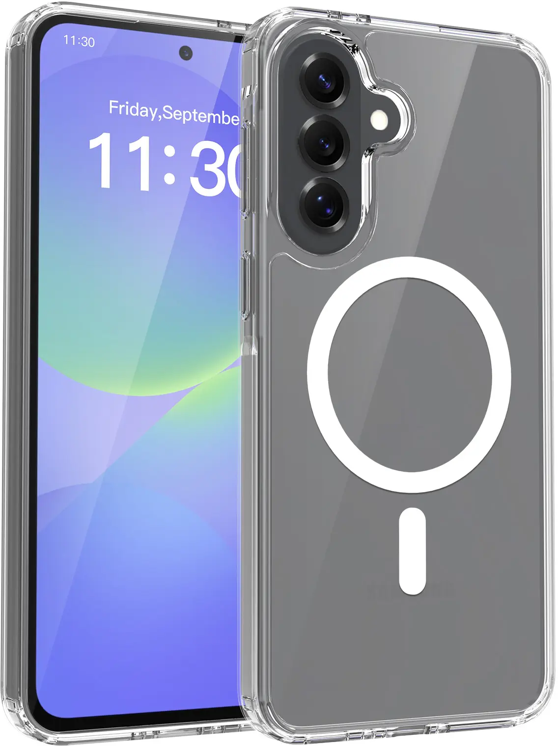 Samsung Galaxy A37 Hoesje Hard Back Cover met MagSafe Transparant afbeelding 1
