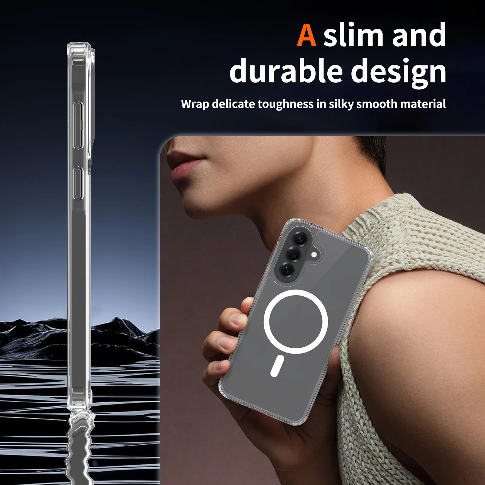 Samsung Galaxy A37 Hoesje Hard Back Cover met MagSafe Transparant afbeelding 8