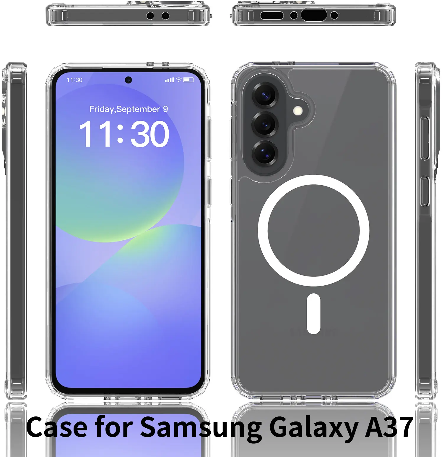 Samsung Galaxy A37 Hoesje Hard Back Cover met MagSafe Transparant afbeelding 10