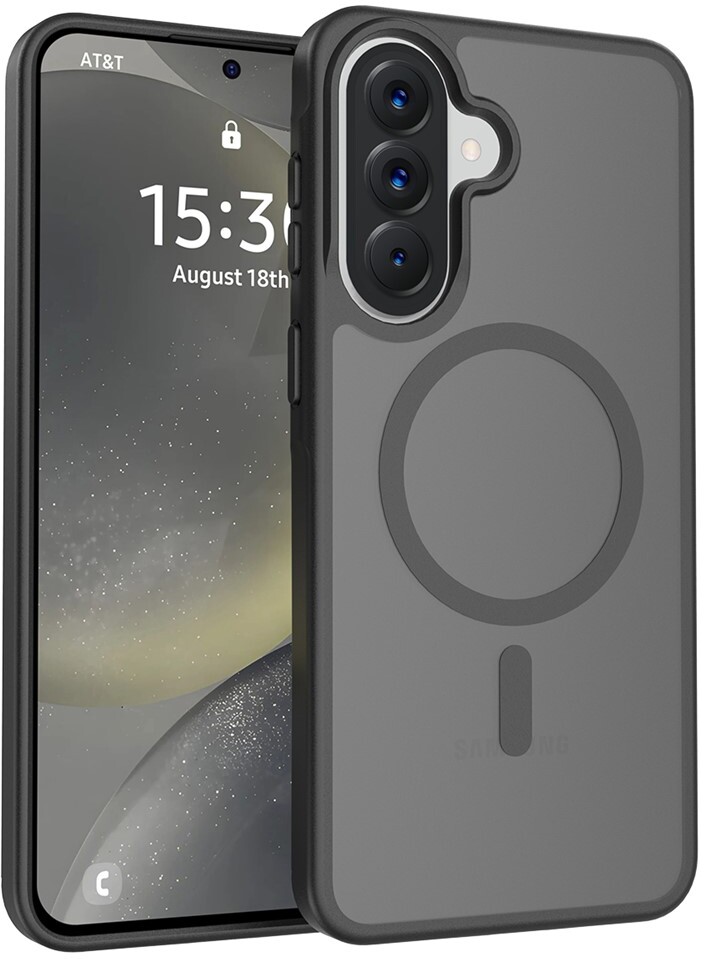 Samsung Galaxy A57 Hoesje met MagSafe Back Cover Matte Zwart afbeelding 1