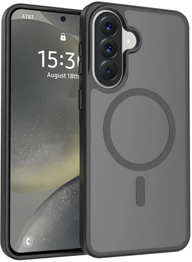 Samsung Galaxy A57 Hoesje met MagSafe Back Cover Matte Zwart afbeelding 1