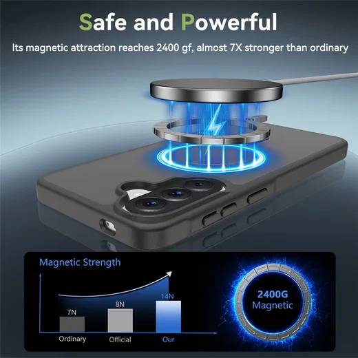 Samsung Galaxy A57 Hoesje met MagSafe Back Cover Matte Zwart afbeelding 9