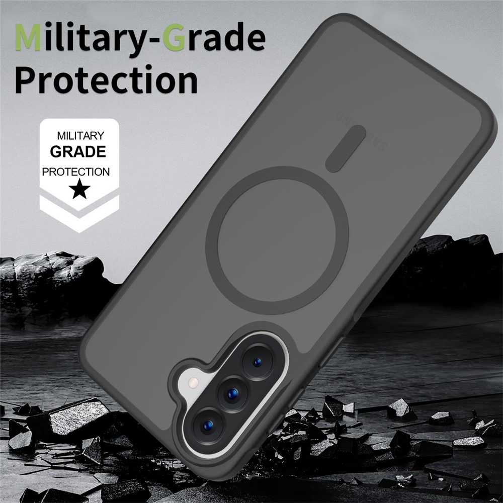 Samsung Galaxy A57 Hoesje met MagSafe Back Cover Matte Zwart afbeelding 2