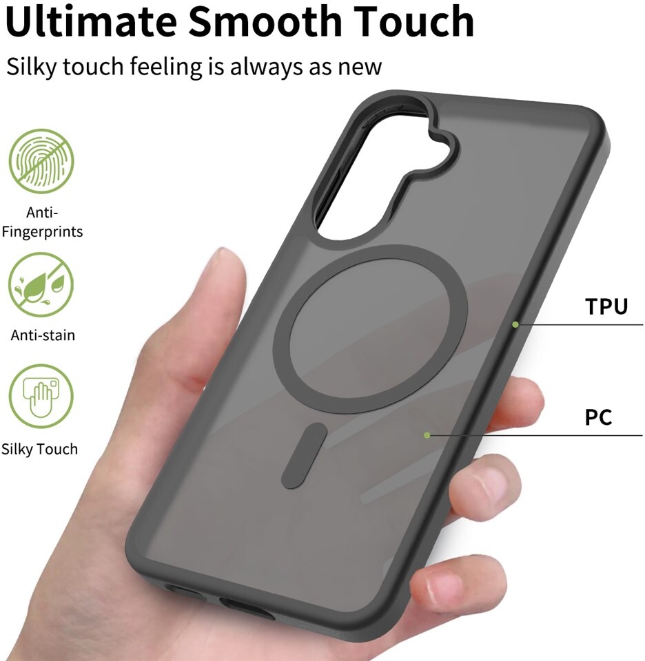 Samsung Galaxy A57 Hoesje met MagSafe Back Cover Matte Zwart afbeelding 5