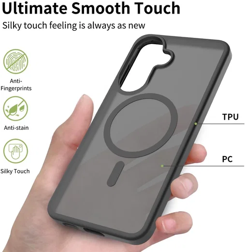 Samsung Galaxy A57 Hoesje met MagSafe Back Cover Matte Zwart afbeelding 5