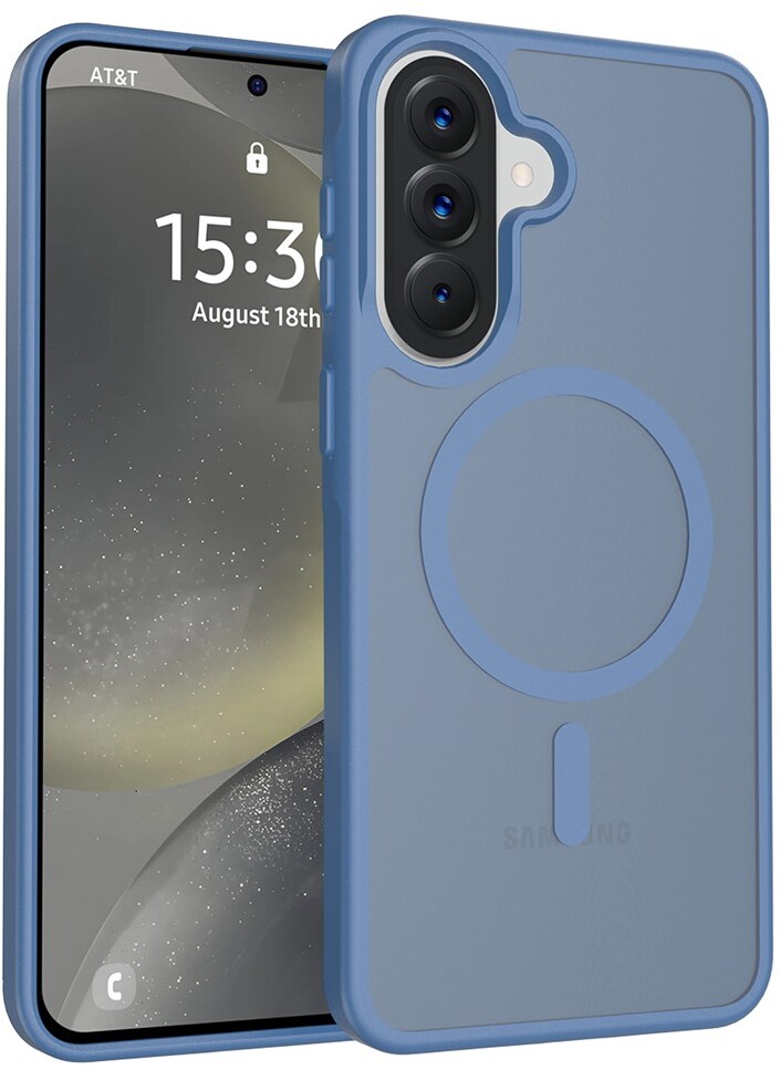 Samsung Galaxy A57 Hoesje met MagSafe Back Cover Matte Blauw afbeelding 1