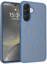 Samsung Galaxy A57 Hoesje met MagSafe Back Cover Matte Blauw afbeelding