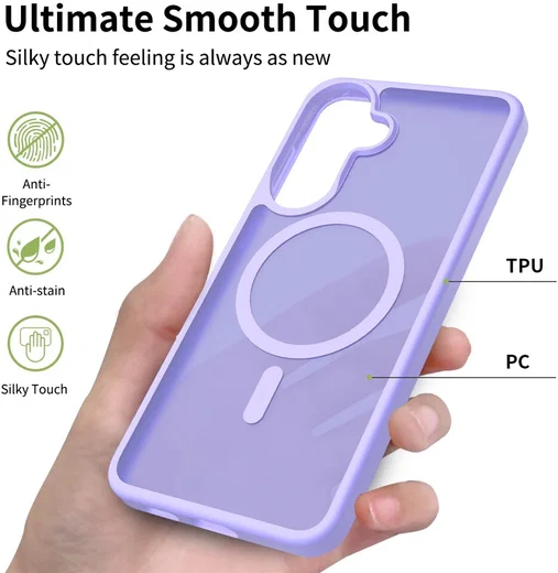 Samsung Galaxy A57 Hoesje met MagSafe Back Cover Matte Paars afbeelding 5