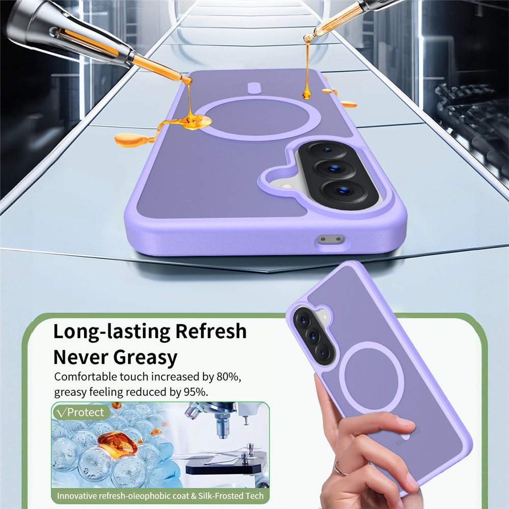 Samsung Galaxy A57 Hoesje met MagSafe Back Cover Matte Paars afbeelding 8
