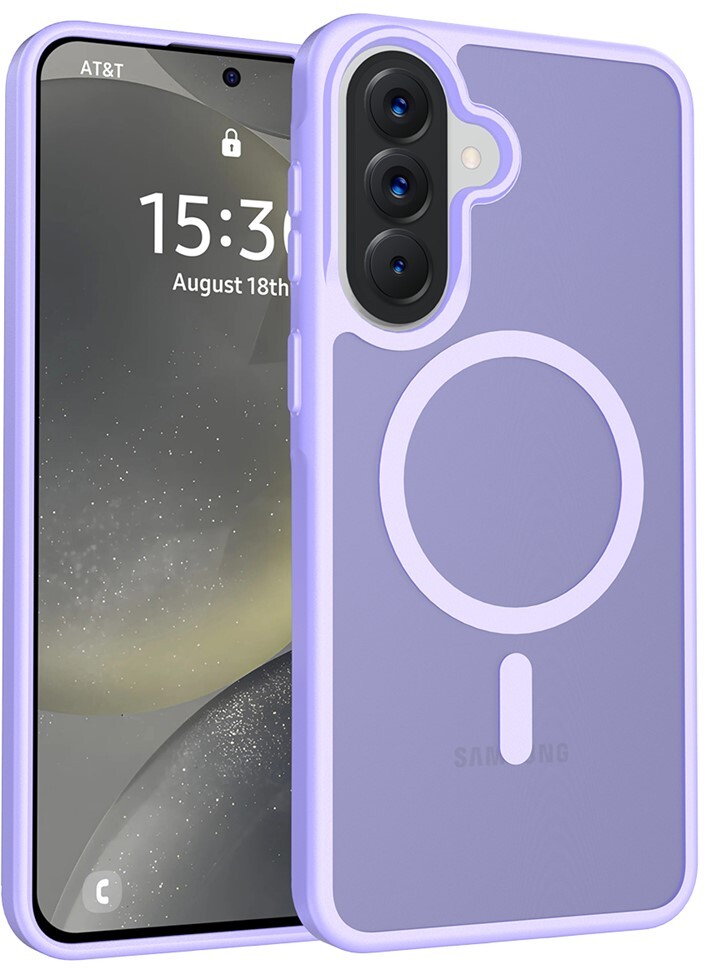 Samsung Galaxy A57 Hoesje met MagSafe Back Cover Matte Paars afbeelding 1