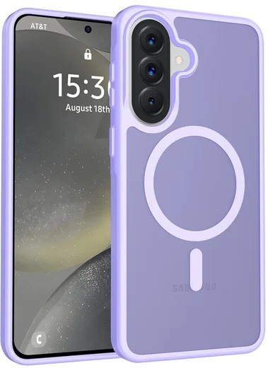 Samsung Galaxy A57 Hoesje met MagSafe Back Cover Matte Paars afbeelding 1