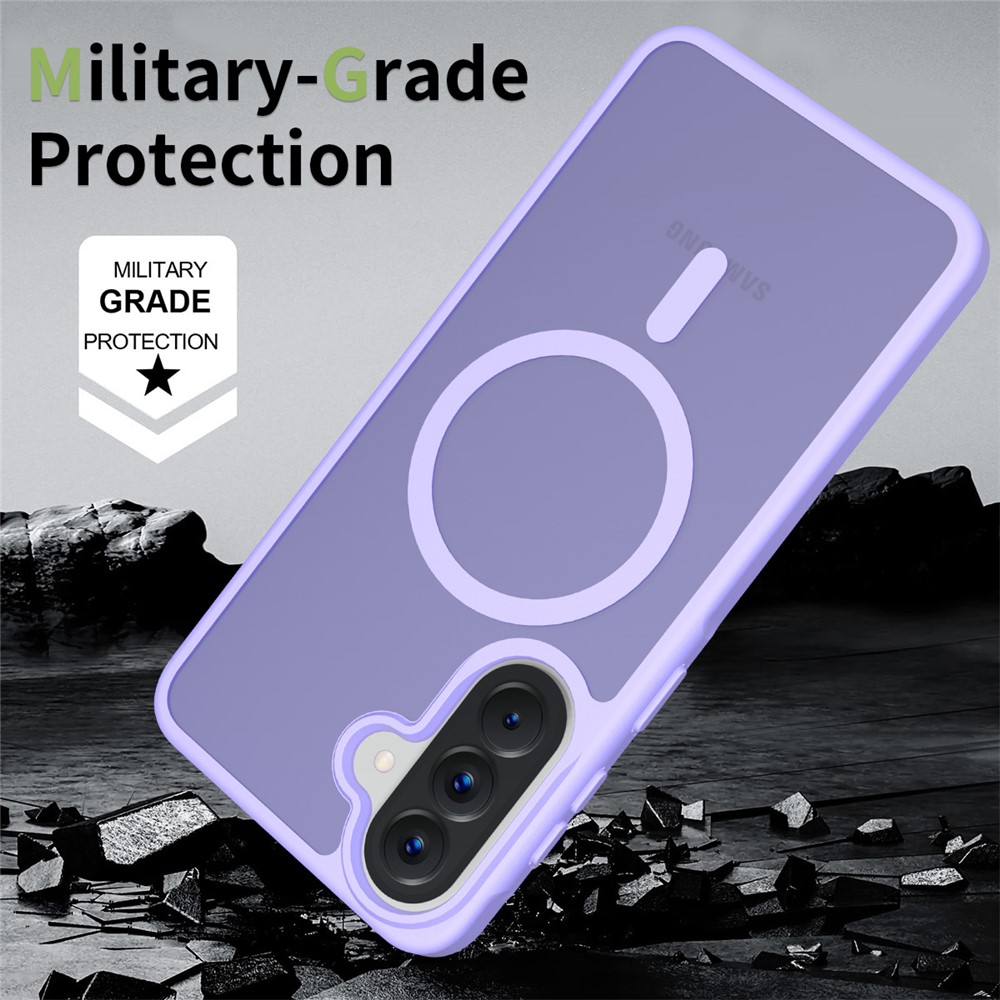 Samsung Galaxy A57 Hoesje met MagSafe Back Cover Matte Paars afbeelding 2