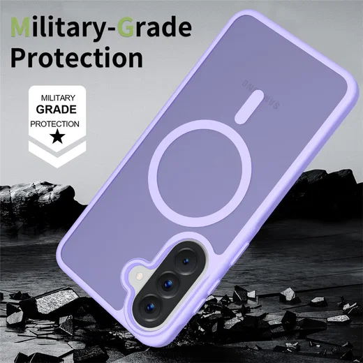 Samsung Galaxy A57 Hoesje met MagSafe Back Cover Matte Paars afbeelding 2