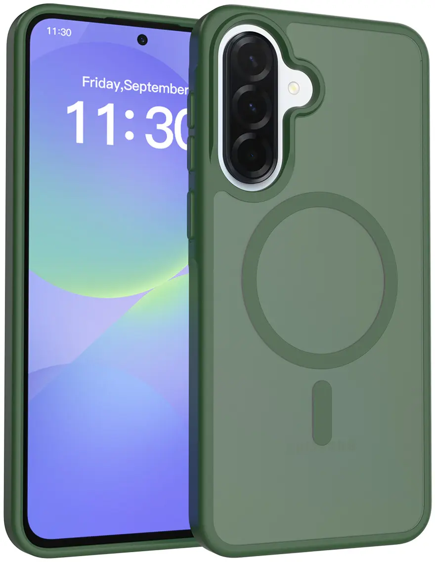 Samsung Galaxy A37 Hoesje met MagSafe Back Cover Matte Groen afbeelding 1