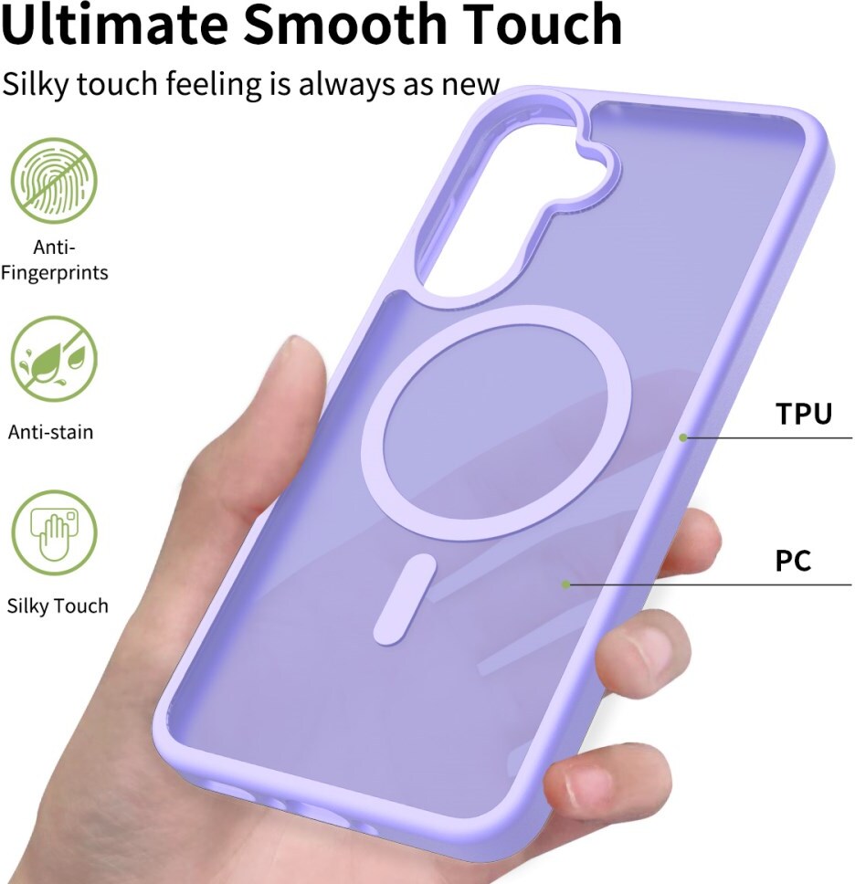 Samsung Galaxy A37 Hoesje met MagSafe Back Cover Matte Paars afbeelding 8