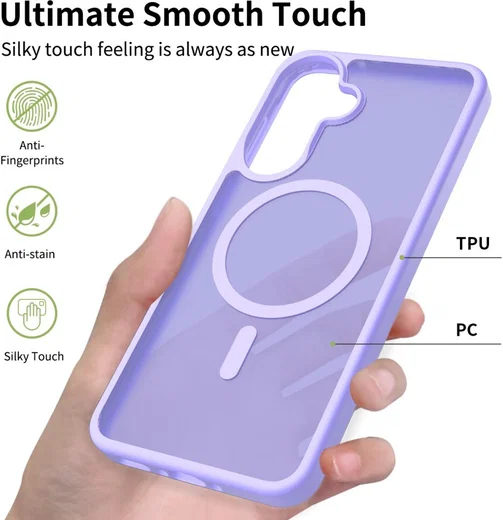Samsung Galaxy A37 Hoesje met MagSafe Back Cover Matte Paars afbeelding 8