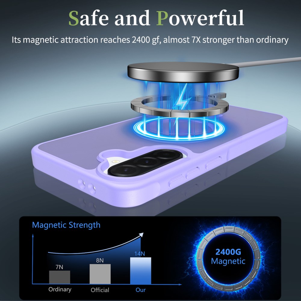 Samsung Galaxy A37 Hoesje met MagSafe Back Cover Matte Paars afbeelding 6