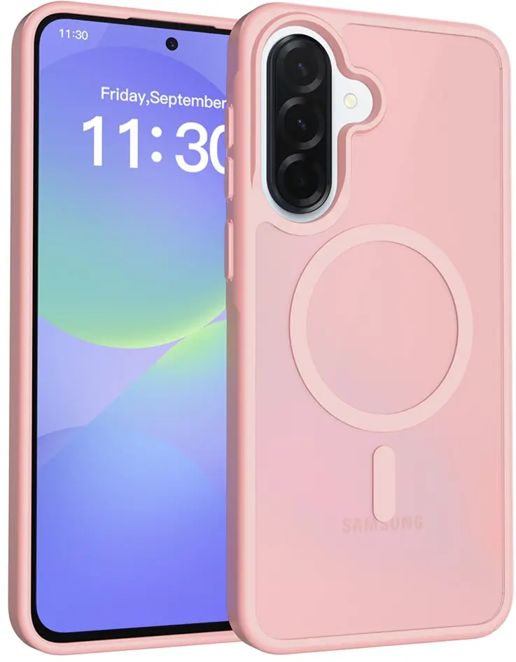 Samsung Galaxy A37 Hoesje met MagSafe Back Cover Matte Roze afbeelding 1