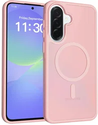 Samsung Galaxy A37 Hoesje met MagSafe Back Cover Matte Roze afbeelding