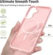 Samsung Galaxy A37 Hoesje met MagSafe Back Cover Matte Roze afbeelding 4