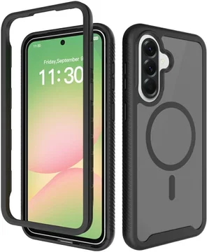 Samsung Galaxy A57 Hoesje Full Protect 360° Cover met MagSafe / Qi2 Zwart
