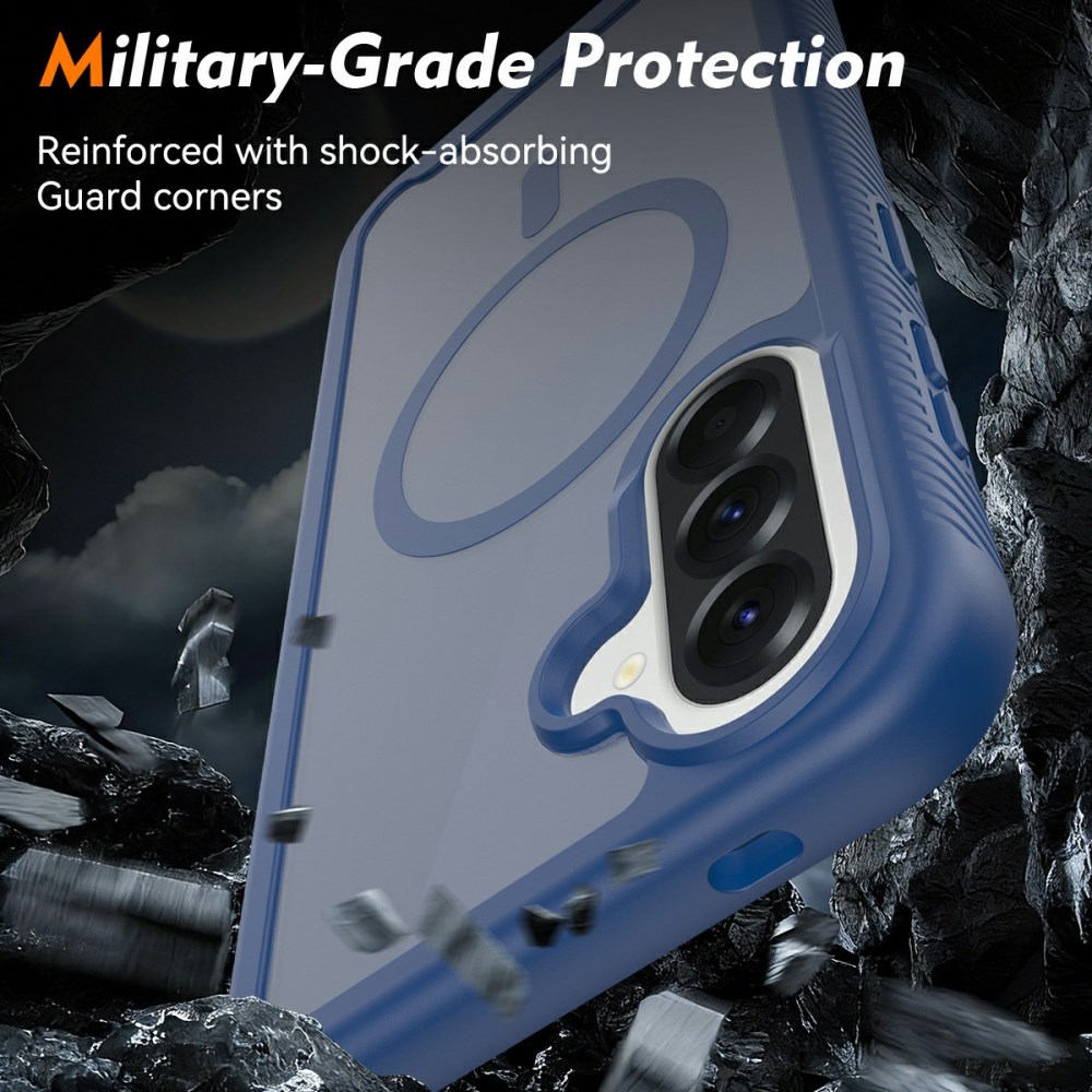 Samsung Galaxy A57 Hoesje Full Protect 360° Cover met MagSafe / Qi2 Blauw afbeelding 3