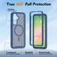 Samsung Galaxy A57 Hoesje Full Protect 360° Cover met MagSafe / Qi2 Blauw afbeelding 4