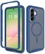 Samsung Galaxy A57 Hoesje Full Protect 360° Cover met MagSafe / Qi2 Blauw afbeelding 1